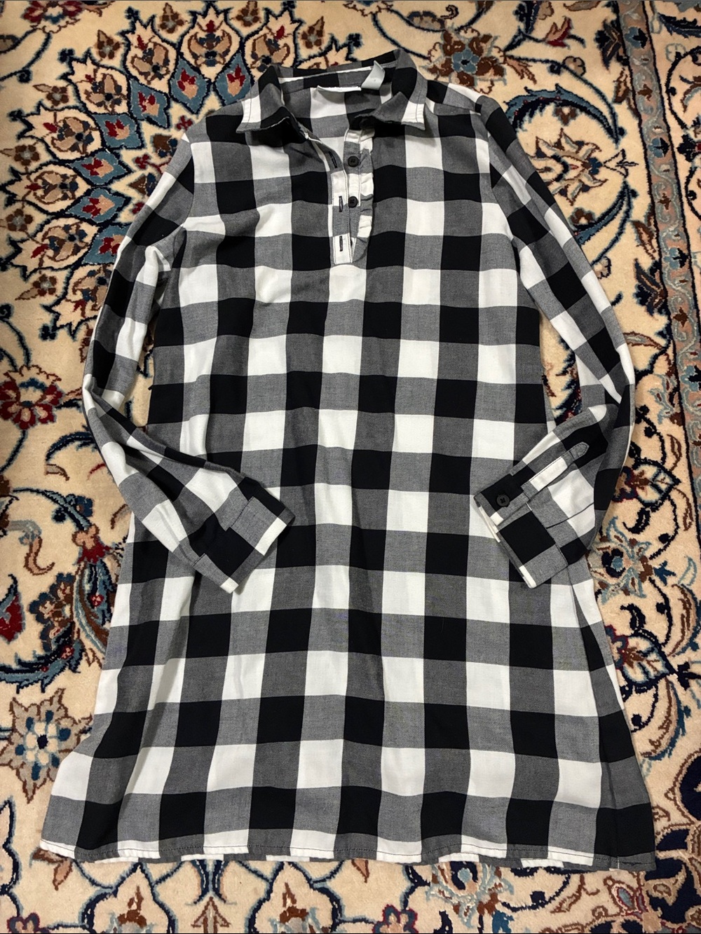 Place Black and White Buffalo Check Dress